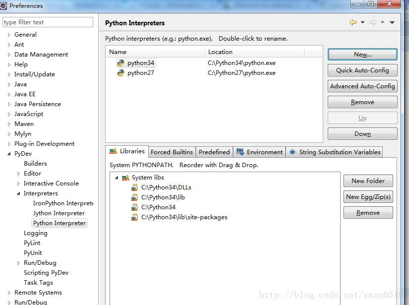 【Python】windows下Eclipse中安裝集成webpy框架