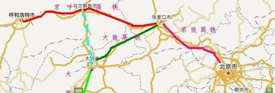 说起这条铁路,还是内蒙首条高铁线路呢,设计行车速度250km/h.图片