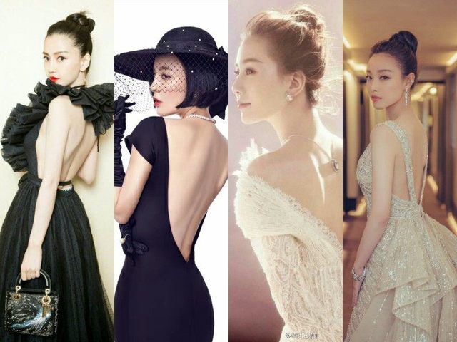 杨颖吕佳容刘诗诗倪妮的杀手锏：华丽礼服+迷人的“美背杀”【娱乐新闻】风尚中国网