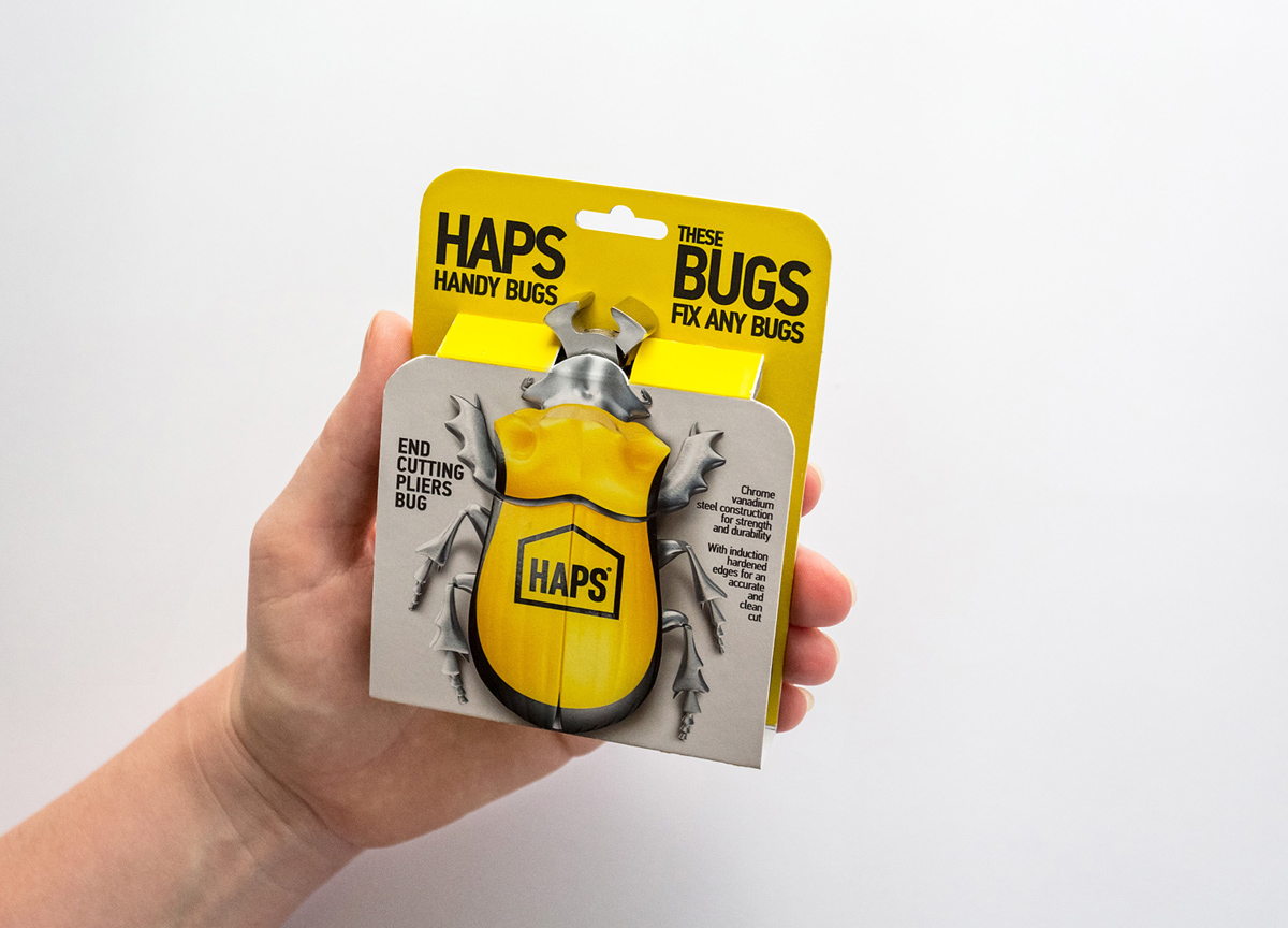 惊奇“哈普斯小虫”钳子包装设计，螺丝螺母又怎能落后与人
