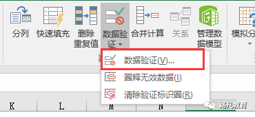 Excel中的数据验证