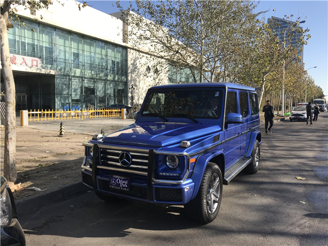 17款奔驰G550美规版蓝色妖姬时尚风格港口唯