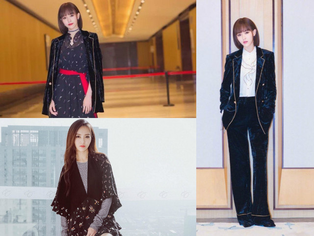 杨幂唐嫣吕佳容吴昕示范丝绒穿搭 实力诠释高级美(图3)