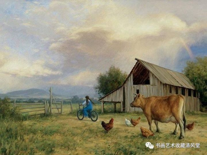 美国绘画:多么温馨的田园生活场景