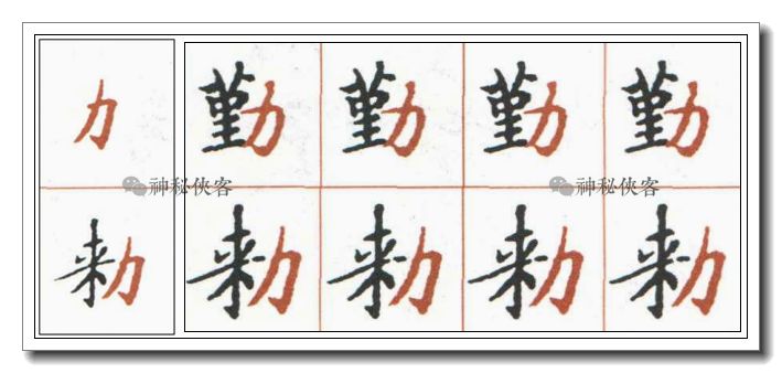 《灵飞经》偏旁部首动态图全集【3】