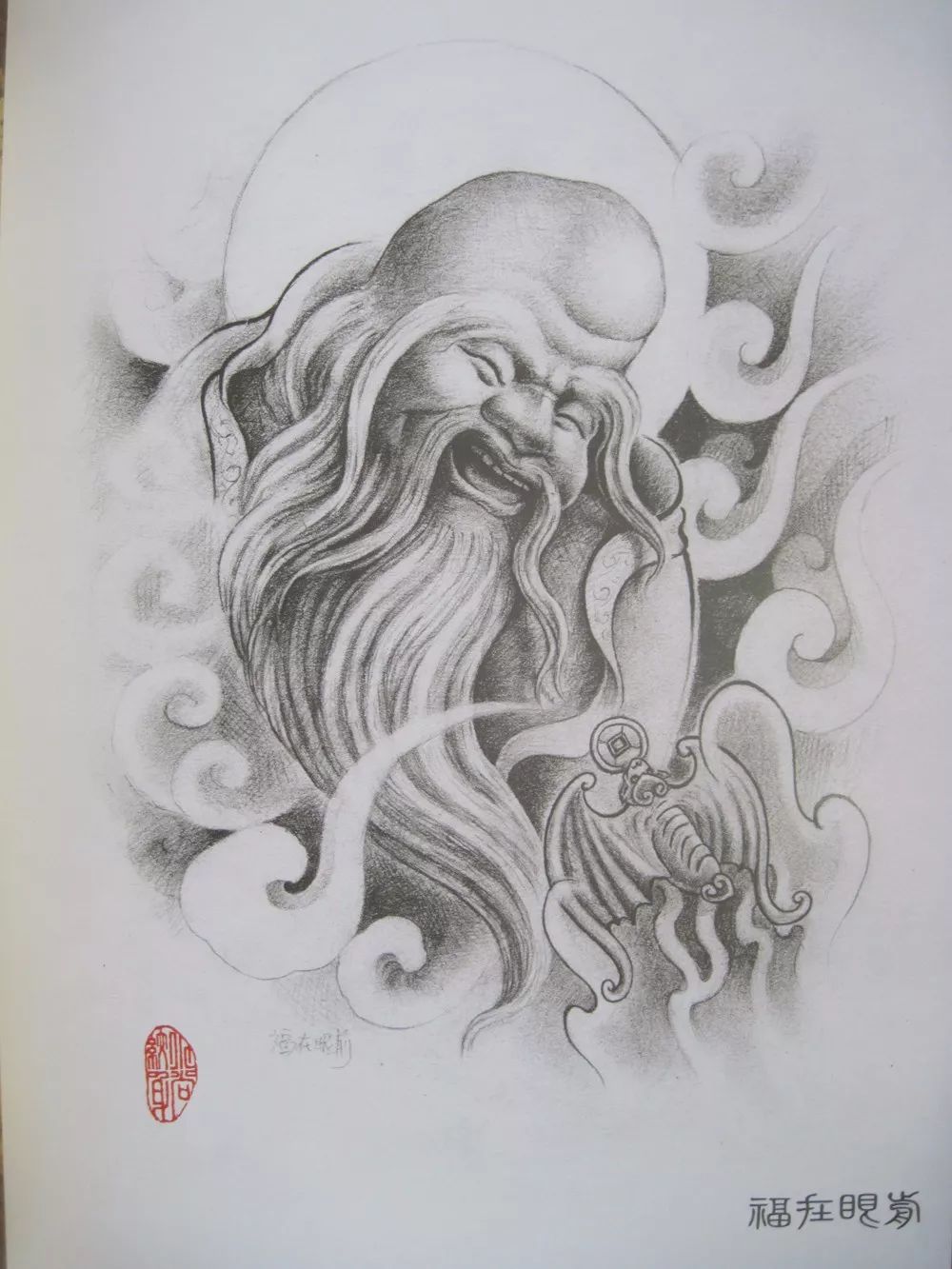 我是雕刻师,日记雕刻素描佛像素材机械手稿生产校内设计纹身图片
