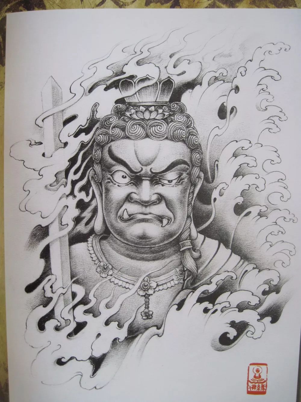 我是雕刻师,佛像雕刻纹身素描素材手稿楚雄学室内设计图片