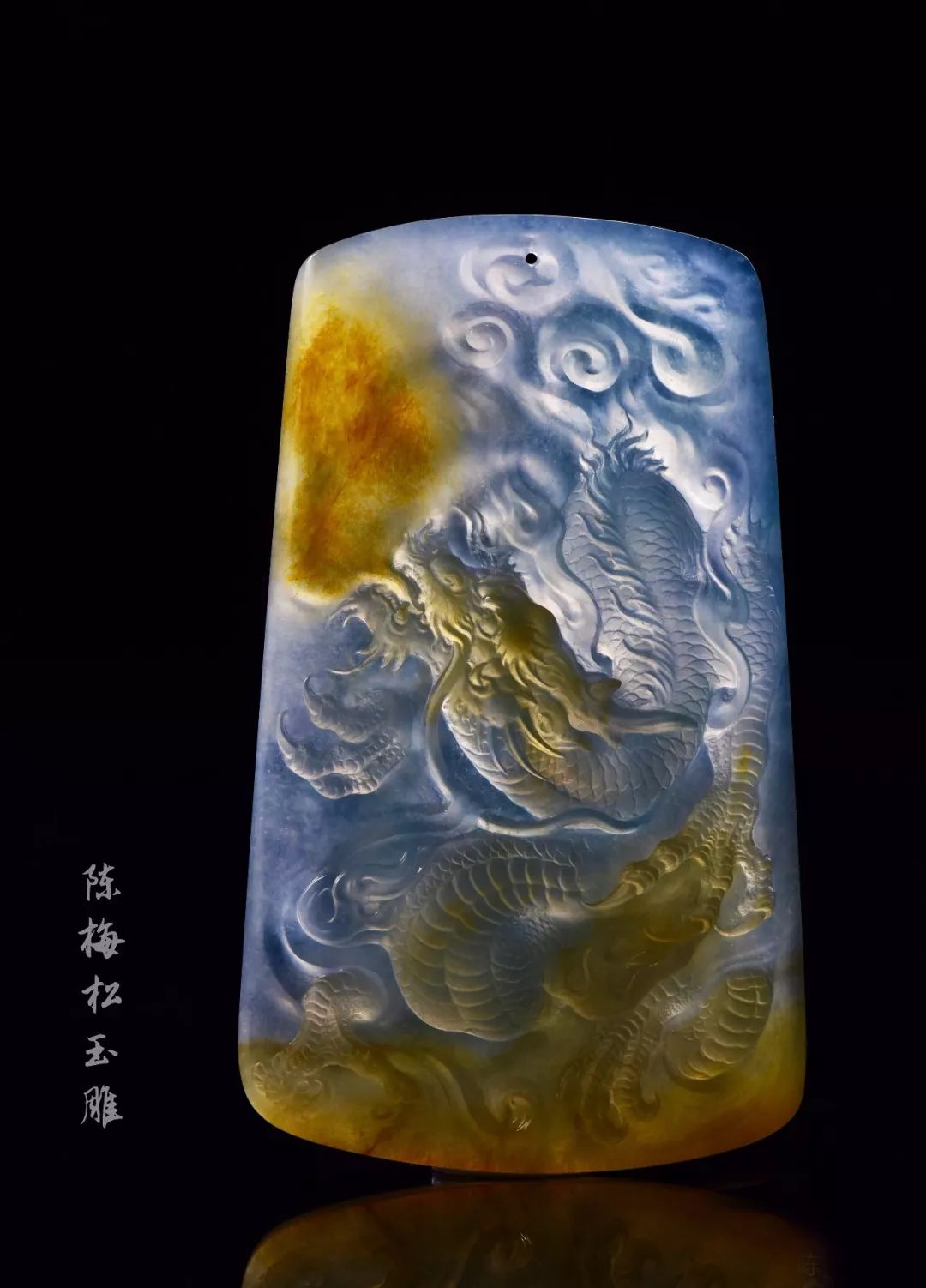 我是雕刻师陈梅松,玉雕龙,犀利鹰作品欣赏