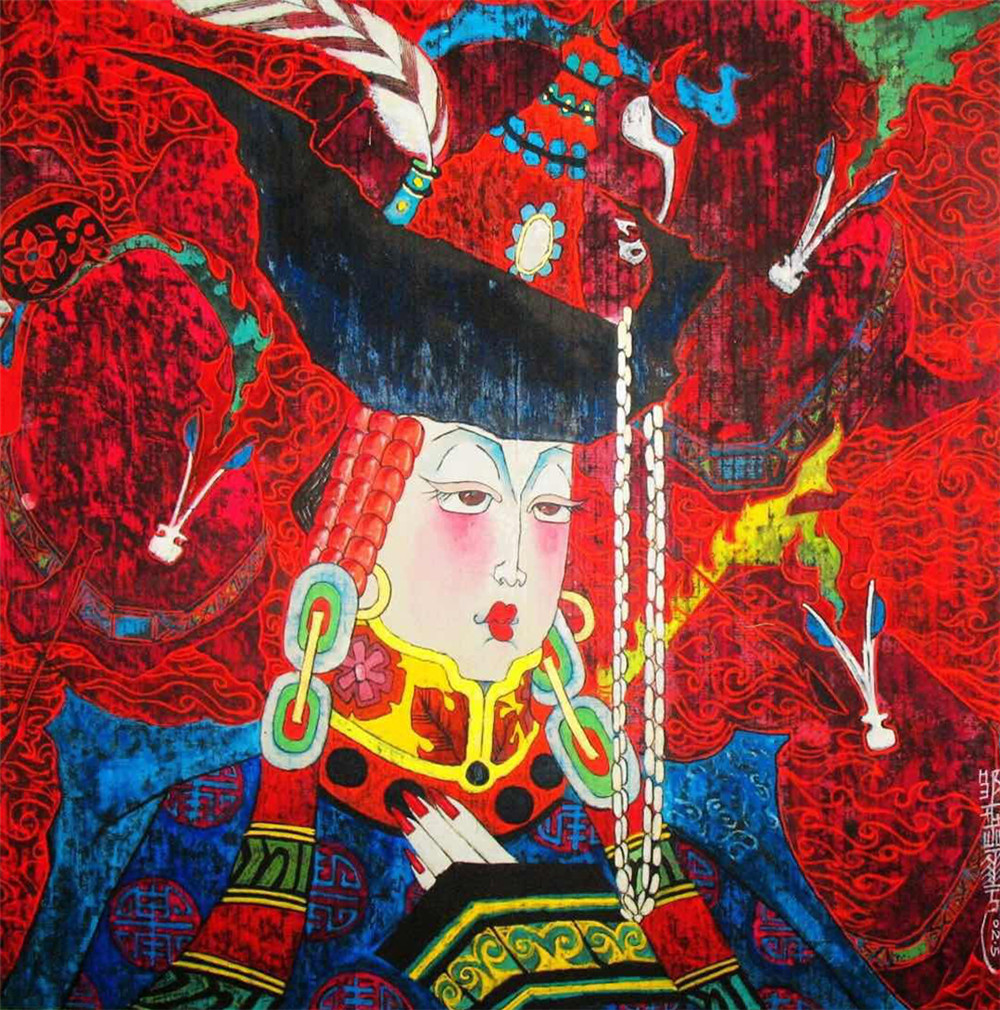 色彩、浓烈眩目、民风、韵味十足——邹士华重彩绘画