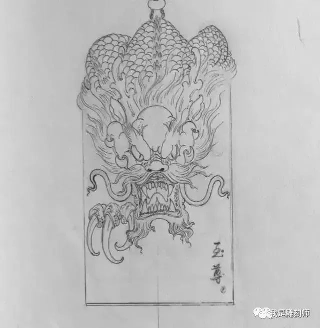 我是雕刻师,玉雕素描手稿欣赏