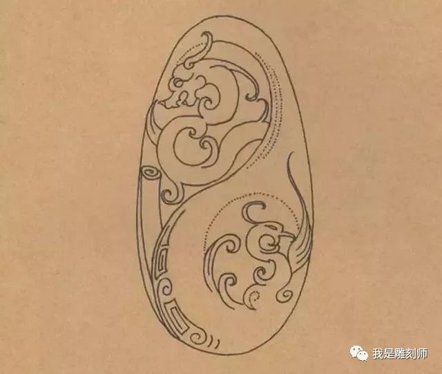 我是雕刻师大师的创意白描美轮美奂的玉雕设计图