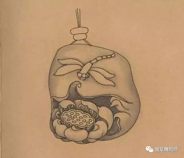 我是雕刻师大师的创意白描美轮美奂的玉雕设计图