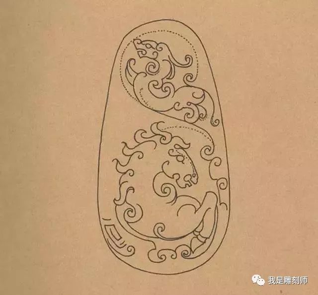 我是雕刻师大师的创意白描美轮美奂的玉雕设计图