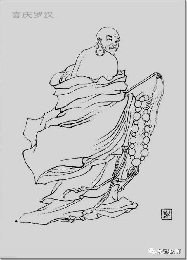 彭连熙《中国神话人物百图》线描欣赏