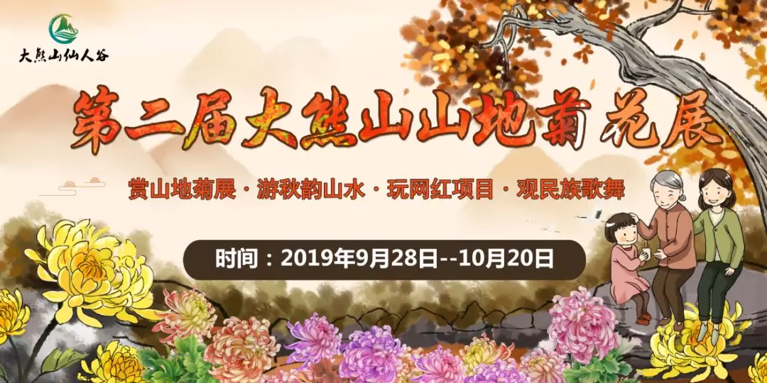 大熊山仙人谷第二届山地菊花展，9月28日盛大开幕！