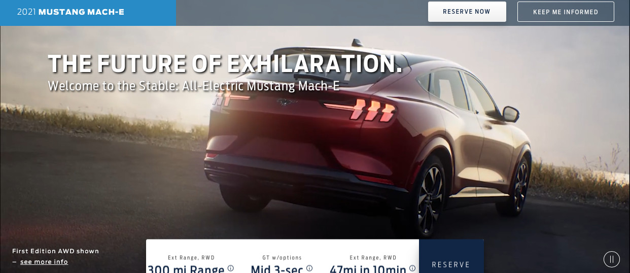 福特Mustang 电动版信息泄漏续航近480公里性能版本破