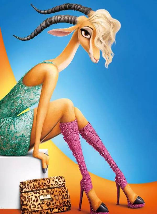 在《疯狂动物城》电影开头,夏奇羊演唱的《try everything》陪伴着