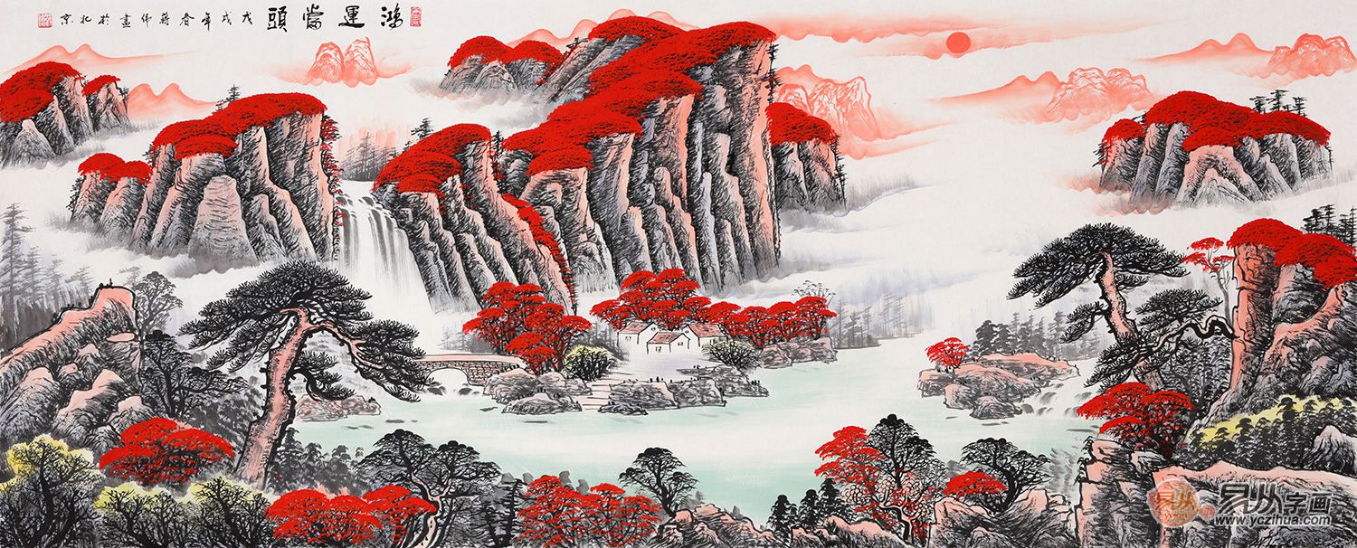 推荐作品:2018力荐 蒋伟经典鸿运风水画作品《鸿运当头》【作品来源