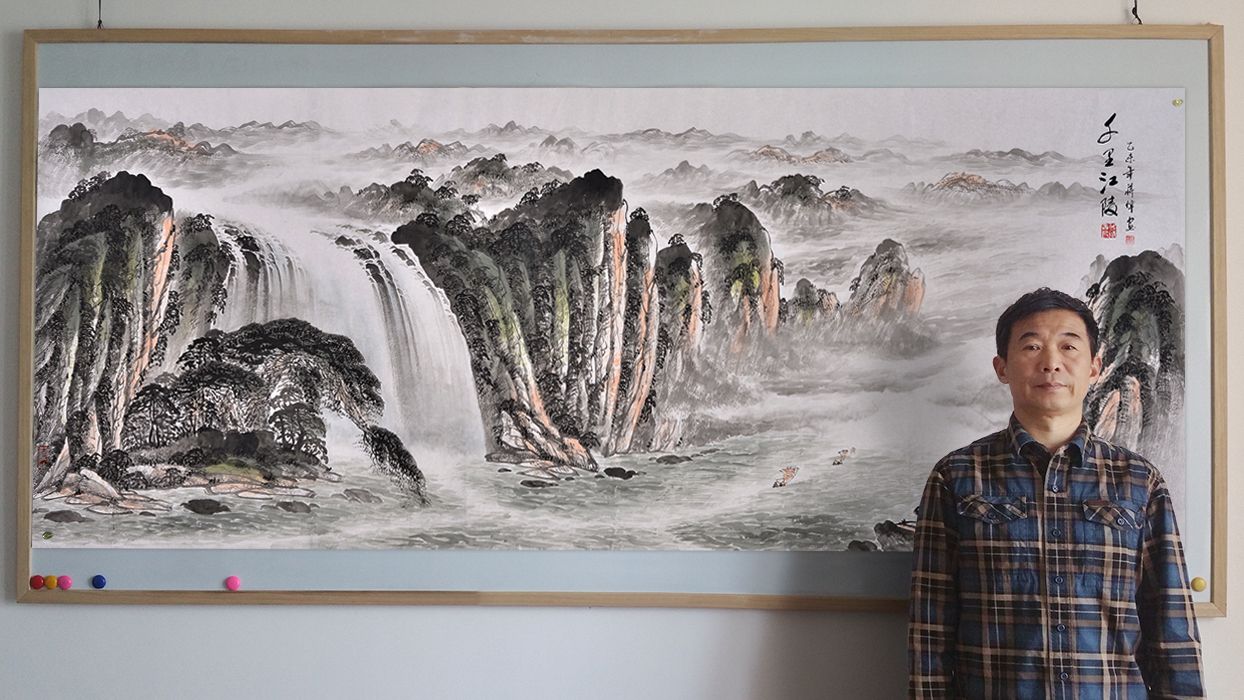 当代实力派画家蒋伟风水山水画系列,带你一饱眼福