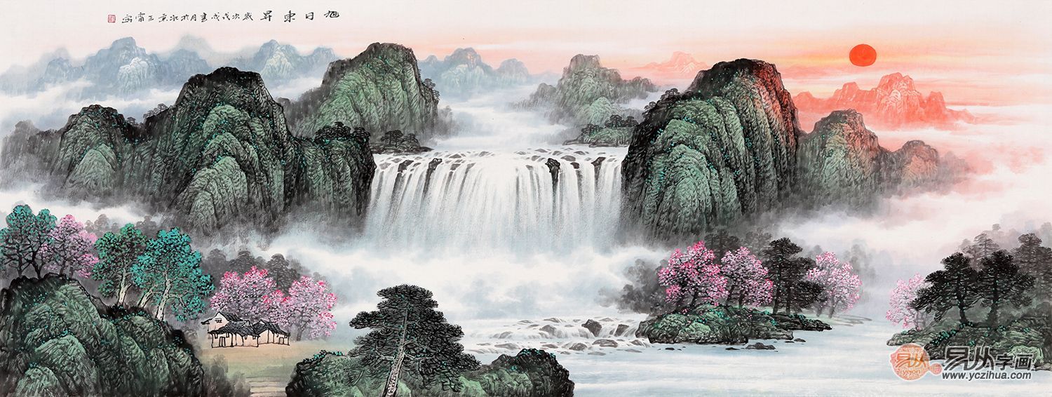 家里挂什么画风水好?添幅山水画,家居告别平凡