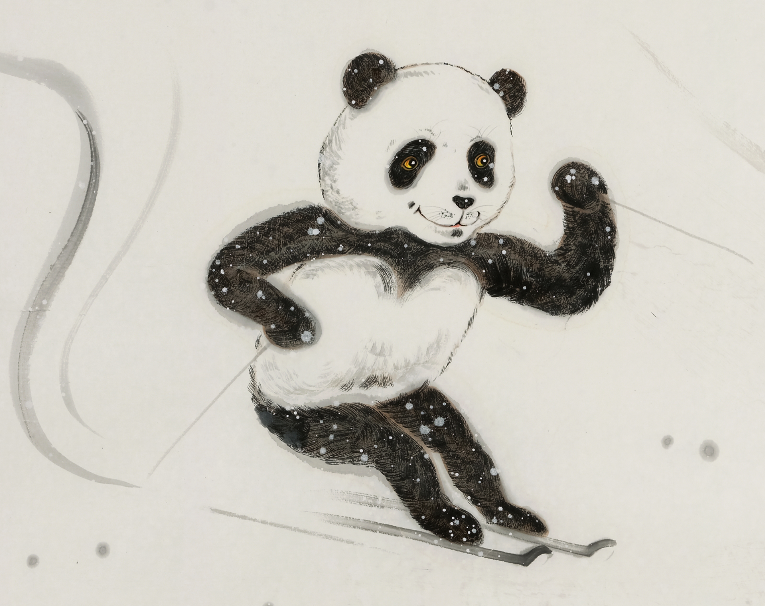 熊猫刘中绘百米长卷赞北京冬奥——讲述刘中创作“冰雪国宝万里图”的故事之八