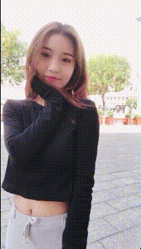 gif妹子图：这是圣诞礼物吗？