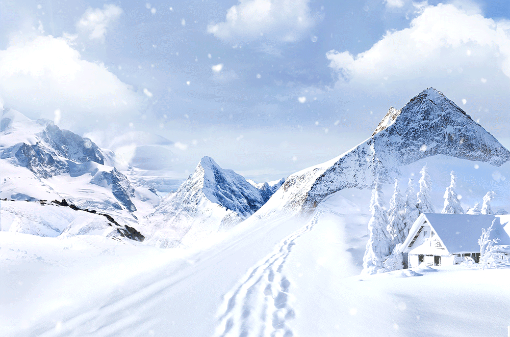 下雪飘雪的3张唯美高清GIF大图片