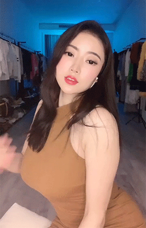 蒋娉婷GIF动图大全：微胖性感女神 美女动图 第4张