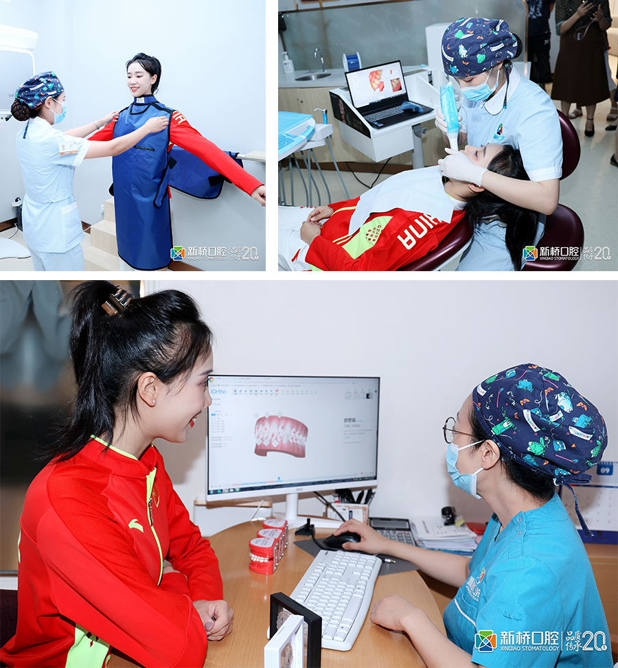 艺术体操世界冠军、“一字马女神”舒思瑶到新桥口腔正牙