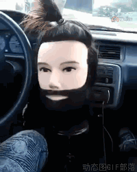 笑弯腰的GIF：这女的到底经历了什么？？！！
