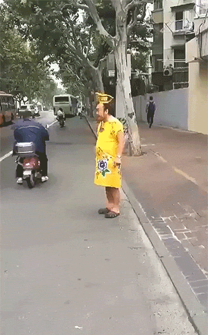 搞笑的GIF动态图：单身狗适合自己开车出行