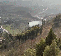 搞笑动图：男子骑电动车沿路拖行女子