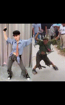 搞笑的GIF：爱情来得太突然