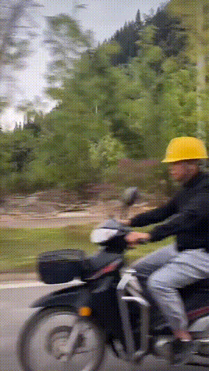 精彩的GIF：女子跳桥，被路过的货车接住！