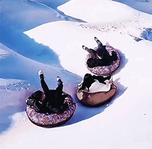 有趣的GIF：下雪的快乐，一般人体会不到！