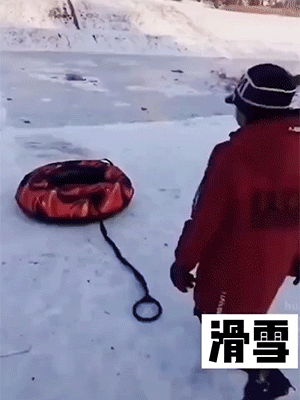 有趣的GIF：下雪的快乐，一般人体会不到！