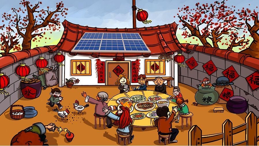 在我国北方有过年吃饺子的习惯,这一天全家团坐在一起,互相分工,擀