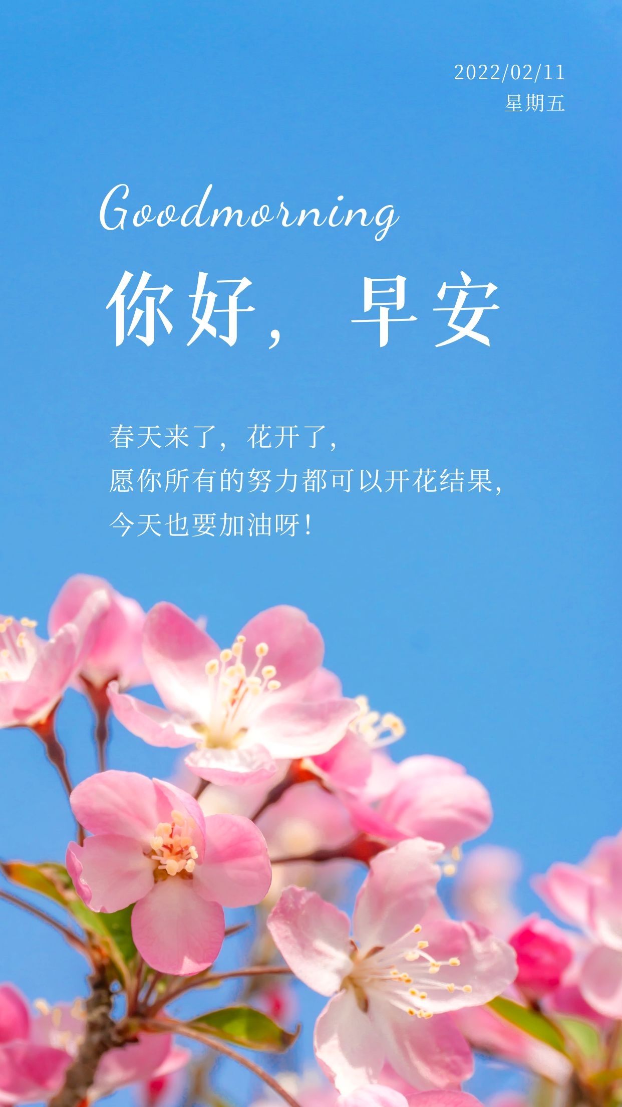 大年十一早安图片心语说说，正月十一配图文案祝福语句子