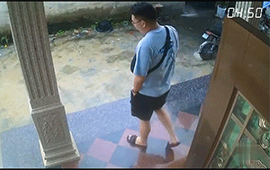 第六波：监控拍下笑抽的一幕！