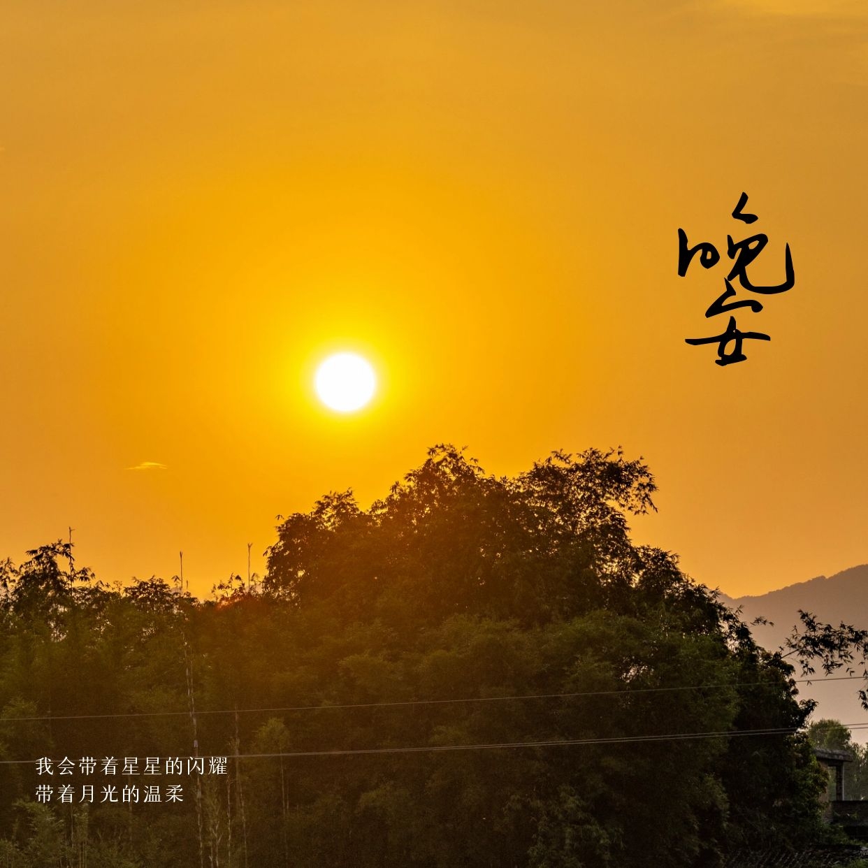 晚安文艺短语句子美图，愿你不悲不喜不自怜，浊酒一杯敬你先