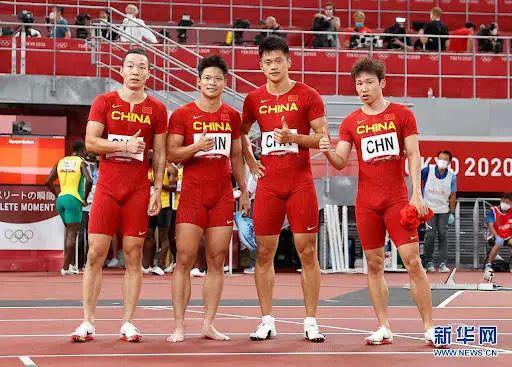 苏炳添、谢震业、吴智强、汤星强组成的中国男子接力队成绩