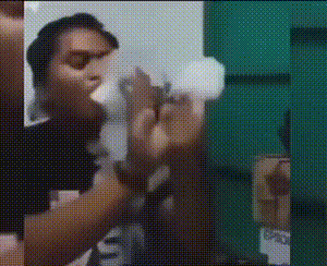 哈哈哈gif：动作连贯，一气呵成，精准打ji