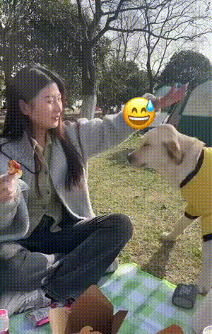 好笑的动图图片：大哥，心急吃不了热豆腐！