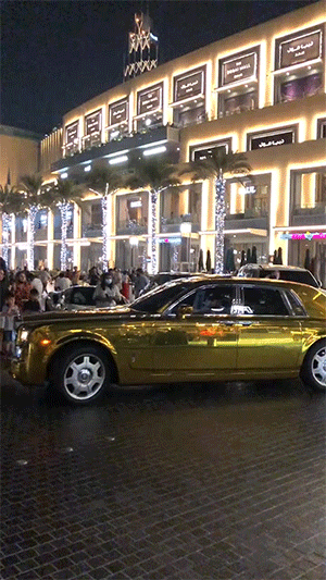 动态GIF：迪拜土豪日常生活，太土豪了！