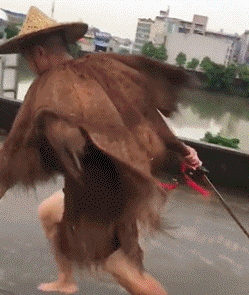 雷人GIF：双胞胎在娘胎里，打架就这么狠！