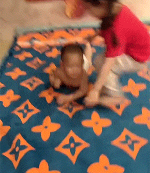 搞笑GIF：只是想庆祝夺冠而已