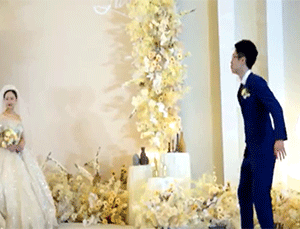婚礼典礼上投篮GIF，这沙雕行为已经控制不住了！