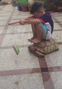 搞笑动图:倒霉的时候,努力也没用