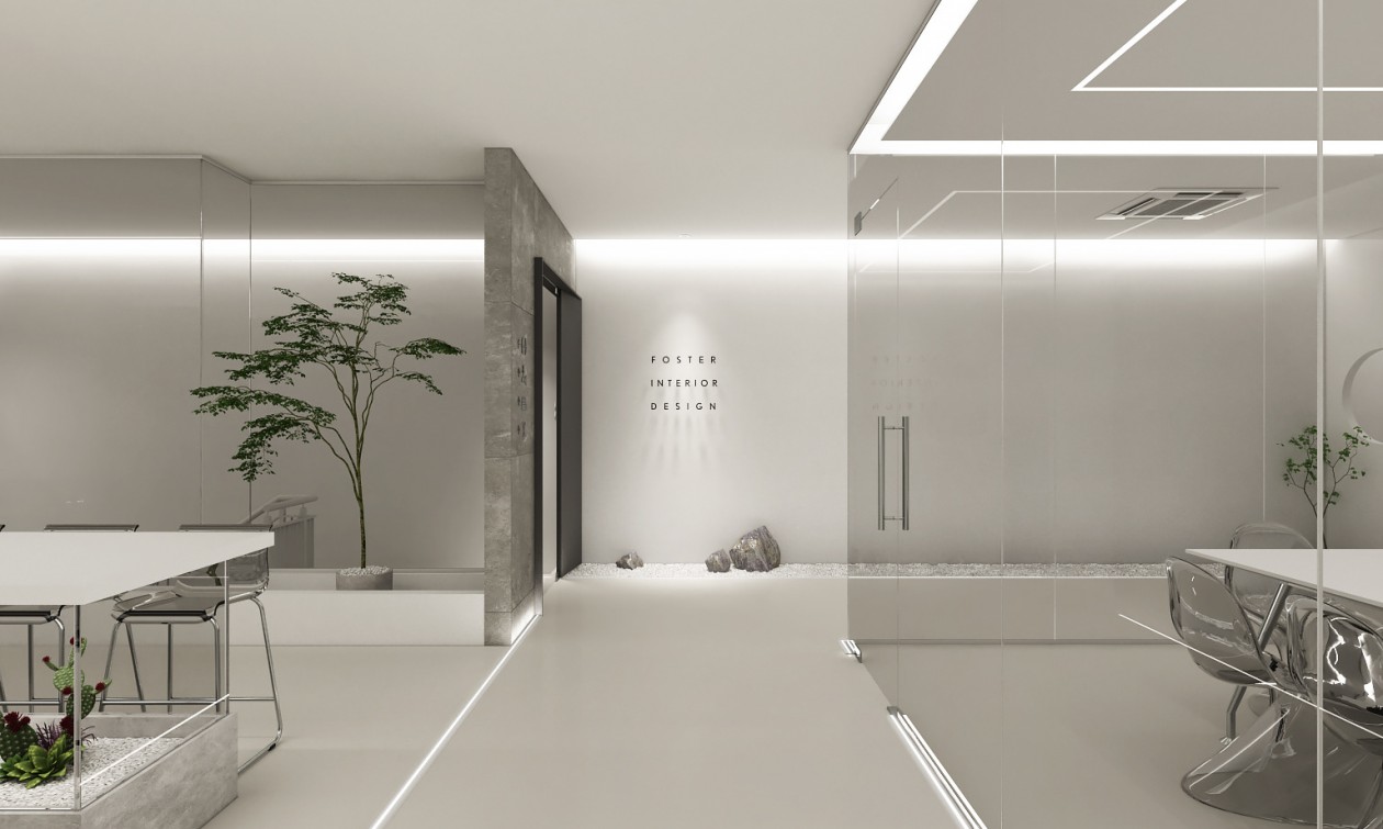 也可以让办公室具有功能性,一般要想节省费用,可以不用吊顶,裸顶喷漆