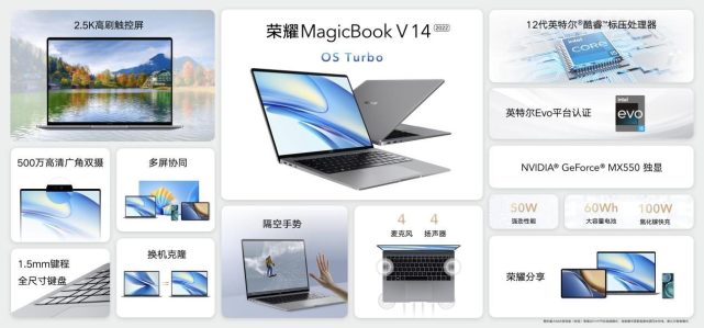 荣耀笔记本MagicBook V 14 2022发布：搭载隔空手势操控，首销优惠价5999元起 智能公会